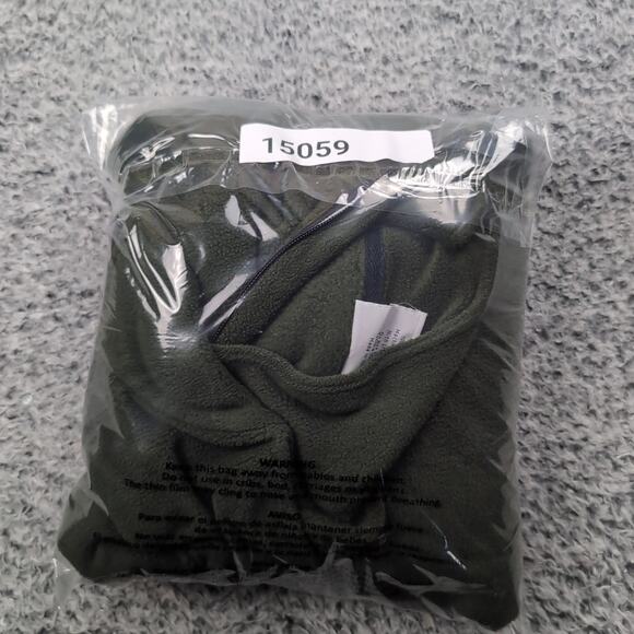 Vintage US Marines Sweater Men 2XL XXL Green Made in USA Quarter Zip Fleece - Picture 6 of 6